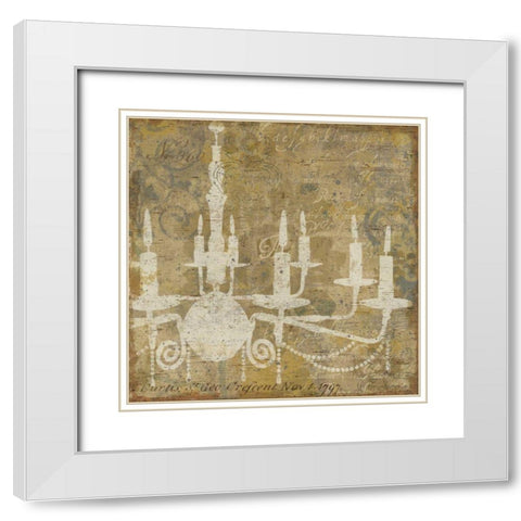 Faded Ornate I Gray no Bird White Modern Wood Framed Art Print with Double Matting by Pela Studio