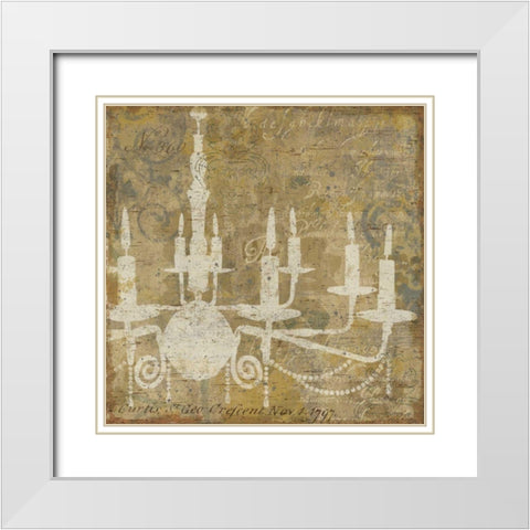 Faded Ornate I Gray no Bird White Modern Wood Framed Art Print with Double Matting by Pela Studio