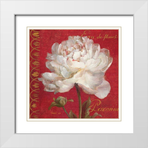 Paris Blossom IV White Modern Wood Framed Art Print with Double Matting by Nai, Danhui