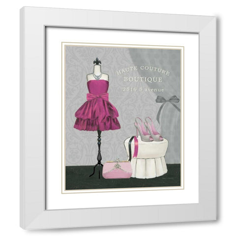 Dress Fitting Boutique II White Modern Wood Framed Art Print with Double Matting by Fabiano, Marco