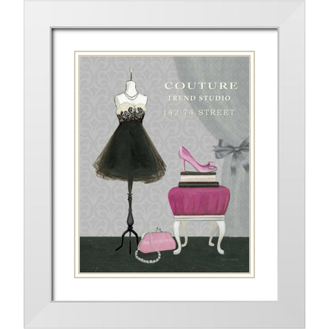 Dress Fitting Boutique III White Modern Wood Framed Art Print with Double Matting by Fabiano, Marco