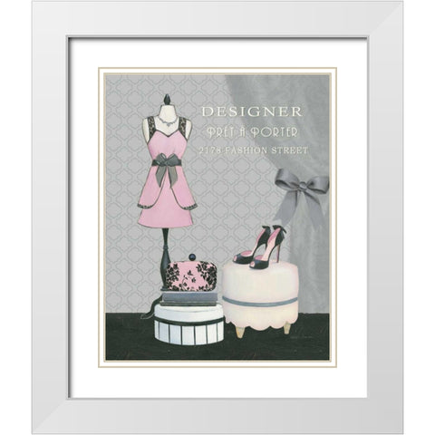 Dress Fitting Boutique IV White Modern Wood Framed Art Print with Double Matting by Fabiano, Marco
