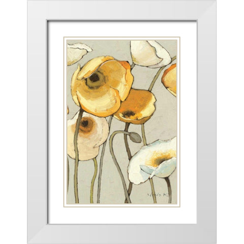 Jaune Gris II Crop White Modern Wood Framed Art Print with Double Matting by Novak, Shirley