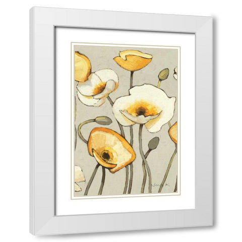 Jaune Gris III Crop White Modern Wood Framed Art Print with Double Matting by Novak, Shirley