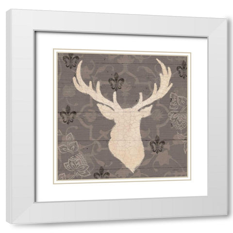 Rustic Elegance I White Modern Wood Framed Art Print with Double Matting by Wiens, James