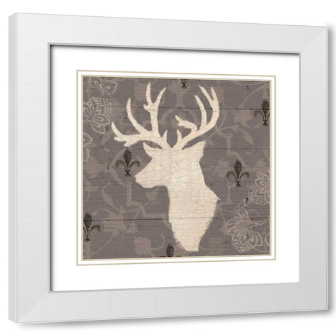 Rustic Elegance II White Modern Wood Framed Art Print with Double Matting by Wiens, James