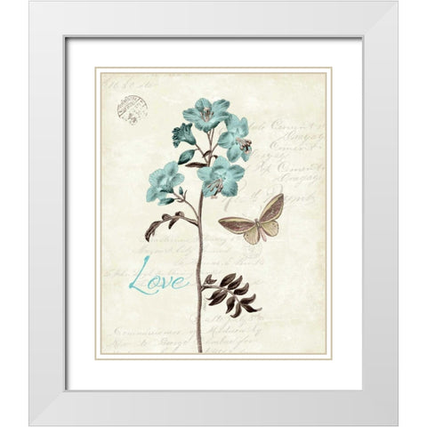 Slated Blue I White Modern Wood Framed Art Print with Double Matting by Pertiet, Katie