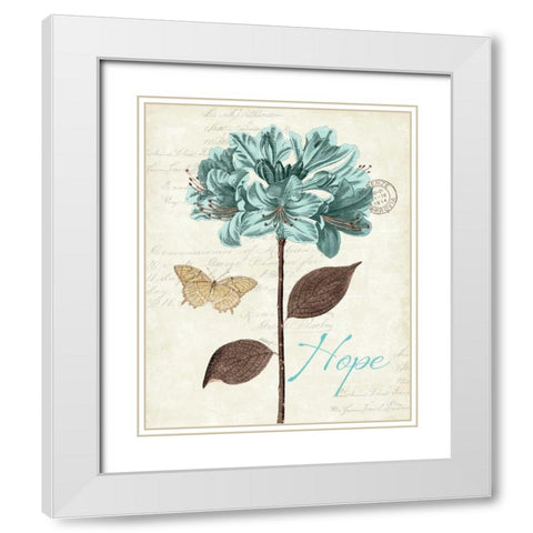 Slated Blue II White Modern Wood Framed Art Print with Double Matting by Pertiet, Katie