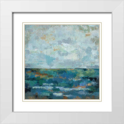 Seascape Sketches II White Modern Wood Framed Art Print with Double Matting by Vassileva, Silvia
