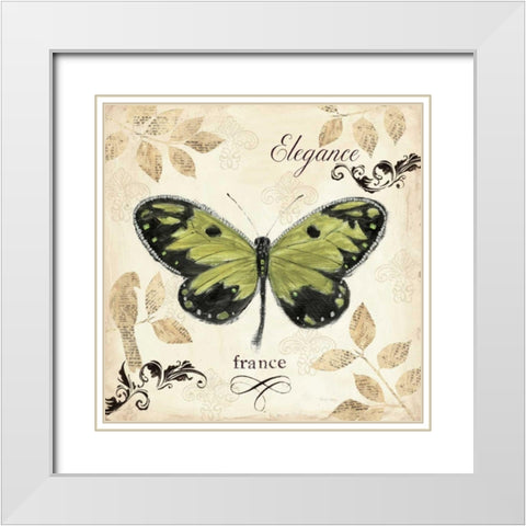 Natures Gem IV White Modern Wood Framed Art Print with Double Matting by Adams, Emily