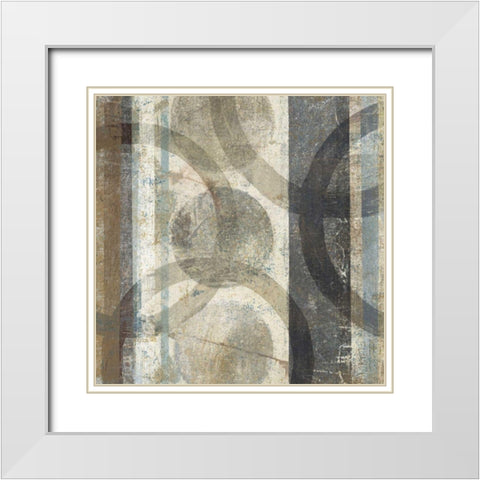 Raku II White Modern Wood Framed Art Print with Double Matting by Wild Apple Portfolio