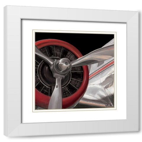 Travel by Air Dark II White Modern Wood Framed Art Print with Double Matting by Fabiano, Marco