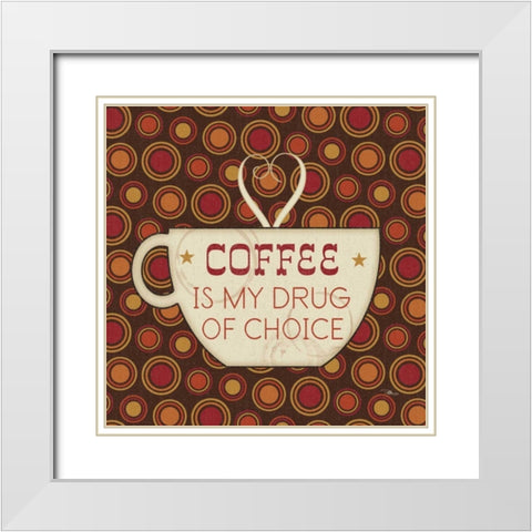 Caffeine II White Modern Wood Framed Art Print with Double Matting by Pela Studio