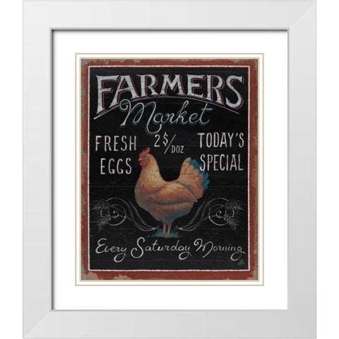 Farmers Market I White Modern Wood Framed Art Print with Double Matting by Brissonnet, Daphne