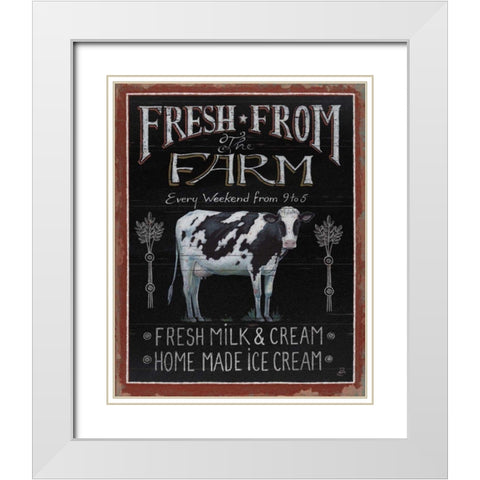 Farmers Market II White Modern Wood Framed Art Print with Double Matting by Brissonnet, Daphne