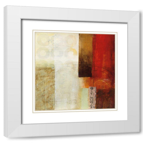 Warmth III White Modern Wood Framed Art Print with Double Matting by Davies, Jane