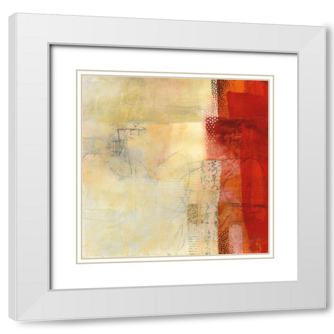Warmth I White Modern Wood Framed Art Print with Double Matting by Davies, Jane