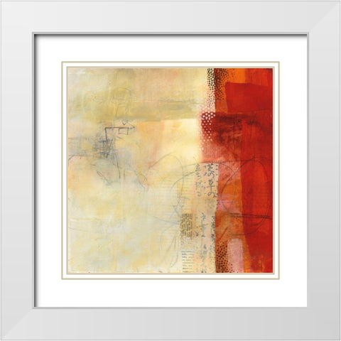 Warmth I White Modern Wood Framed Art Print with Double Matting by Davies, Jane
