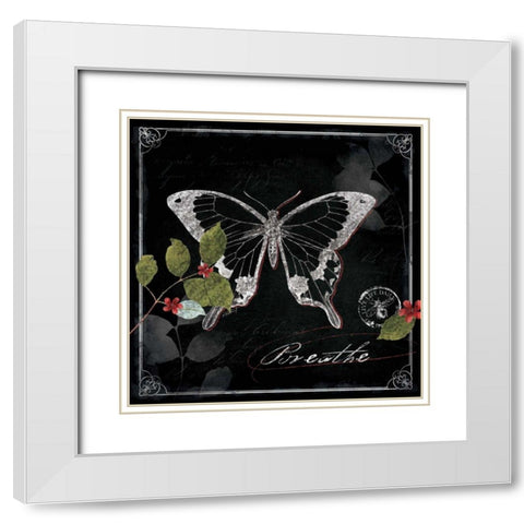 Chalkboard Wings I White Modern Wood Framed Art Print with Double Matting by Pertiet, Katie