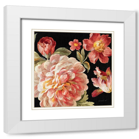 Mixed Floral IV Crop I White Modern Wood Framed Art Print with Double Matting by Nai, Danhui