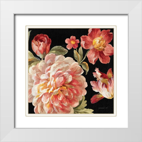 Mixed Floral IV Crop I White Modern Wood Framed Art Print with Double Matting by Nai, Danhui