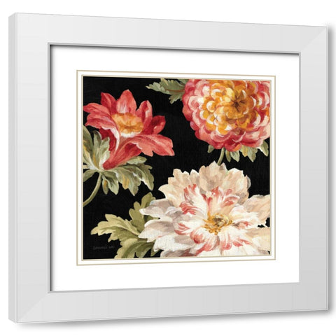 Mixed Floral IV Crop II White Modern Wood Framed Art Print with Double Matting by Nai, Danhui