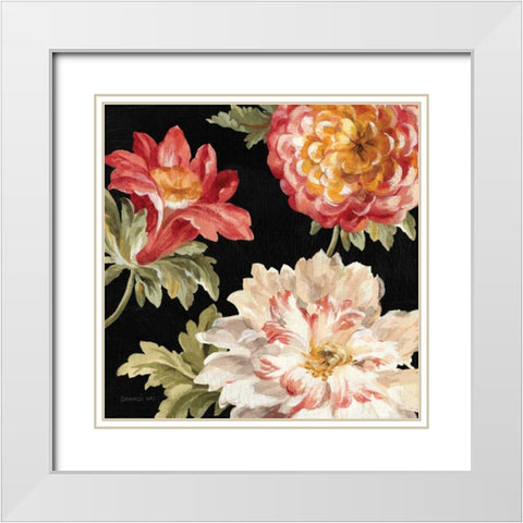 Mixed Floral IV Crop II White Modern Wood Framed Art Print with Double Matting by Nai, Danhui