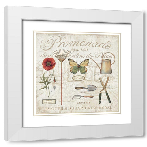 Royal Garden II White Modern Wood Framed Art Print with Double Matting by Brissonnet, Daphne