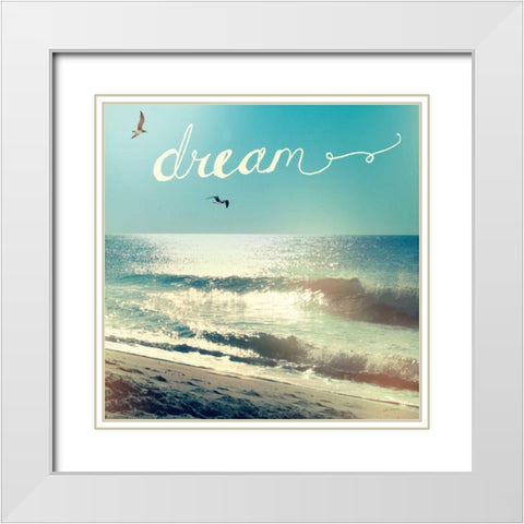 Coastline Waves White Modern Wood Framed Art Print with Double Matting by Schlabach, Sue