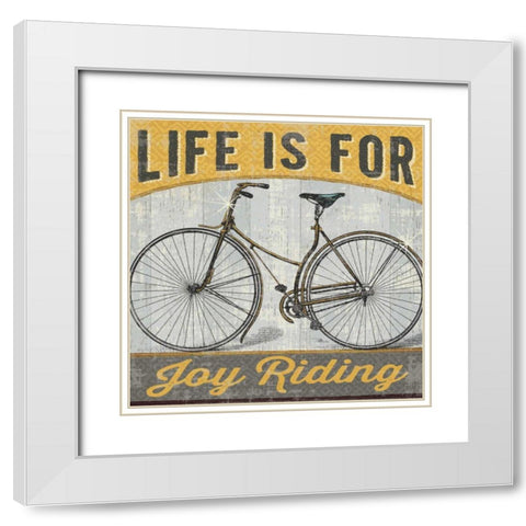Joy Ride I White Modern Wood Framed Art Print with Double Matting by Pela Studio