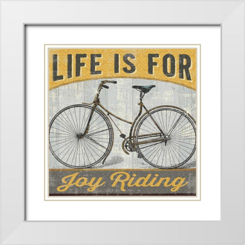 Joy Ride I White Modern Wood Framed Art Print with Double Matting by Pela Studio