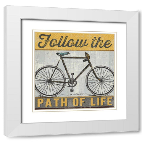 Joy Ride II White Modern Wood Framed Art Print with Double Matting by Pela Studio