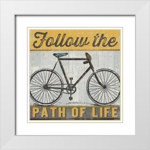 Joy Ride II White Modern Wood Framed Art Print with Double Matting by Pela Studio