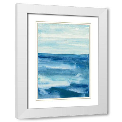 Lost in Blue White Modern Wood Framed Art Print with Double Matting by Paschke, Chris