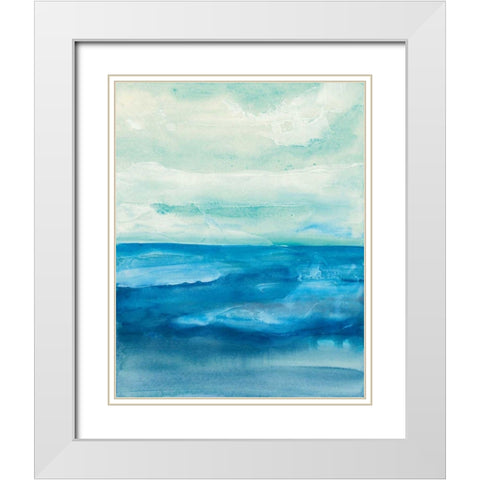 Shallow Water 12x18 White Modern Wood Framed Art Print with Double Matting by Paschke, Chris