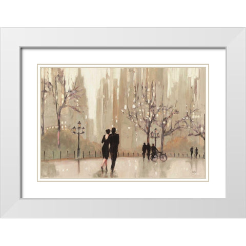 An Evening Out White Modern Wood Framed Art Print with Double Matting by Purinton, Julia