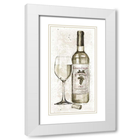 Pencil Wine II White Modern Wood Framed Art Print with Double Matting by Tillmon, Avery