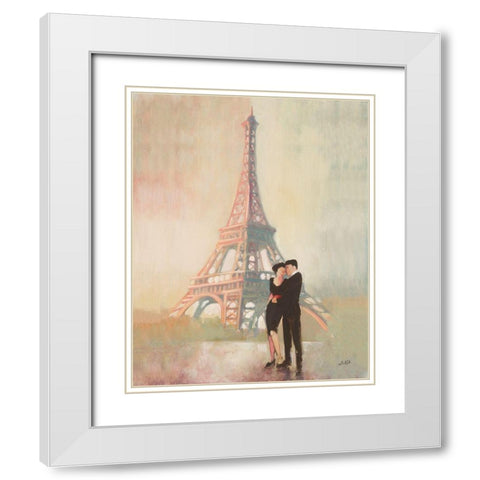 Rendezvous II White Modern Wood Framed Art Print with Double Matting by Purinton, Julia