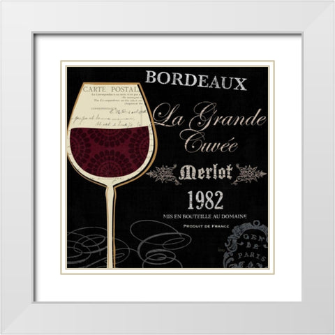 At the Winery I Black White Modern Wood Framed Art Print with Double Matting by Charron, Veronique