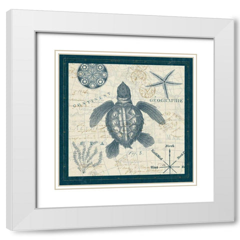 Ocean Life VI White Modern Wood Framed Art Print with Double Matting by ERR, Pela