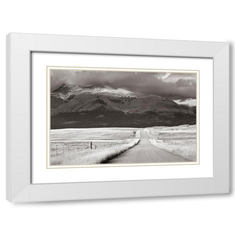 Crossroads Crop White Modern Wood Framed Art Print with Double Matting by Majchrowicz, Alan