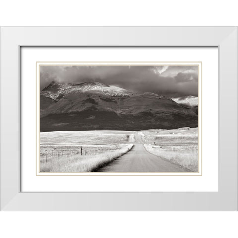 Crossroads Crop White Modern Wood Framed Art Print with Double Matting by Majchrowicz, Alan