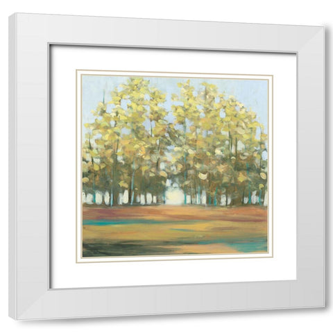 Aspen Grove I White Modern Wood Framed Art Print with Double Matting by Purinton, Julia