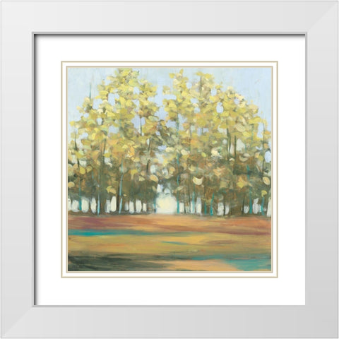 Aspen Grove I White Modern Wood Framed Art Print with Double Matting by Purinton, Julia