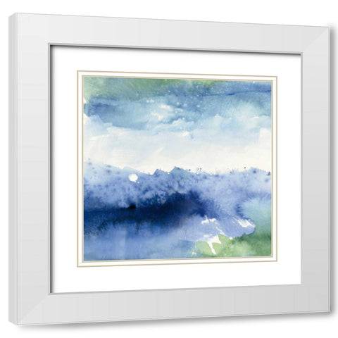 Midnight at the Lake II White Modern Wood Framed Art Print with Double Matting by Schick, Mike