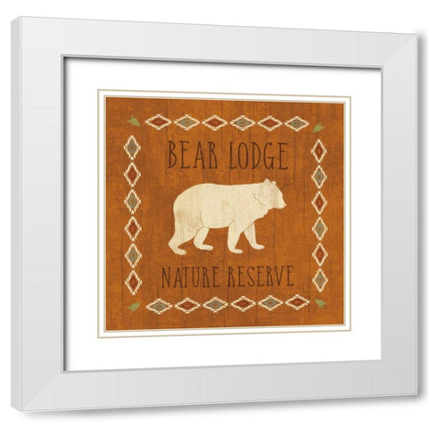 Lodge Resort I on Wood White Modern Wood Framed Art Print with Double Matting by Charron, Veronique