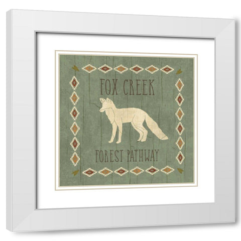 Lodge Resort IV on Wood White Modern Wood Framed Art Print with Double Matting by Charron, Veronique