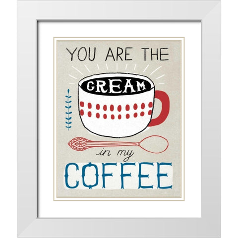 Cream in Coffee White Modern Wood Framed Art Print with Double Matting by Towne, Oliver