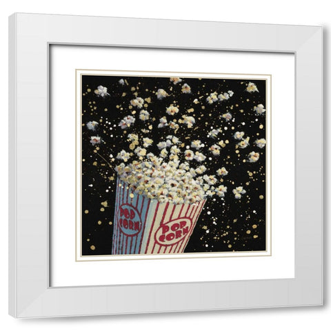 Cinema Pop White Modern Wood Framed Art Print with Double Matting by Wiens, James