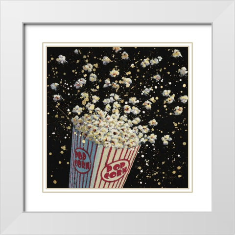 Cinema Pop White Modern Wood Framed Art Print with Double Matting by Wiens, James